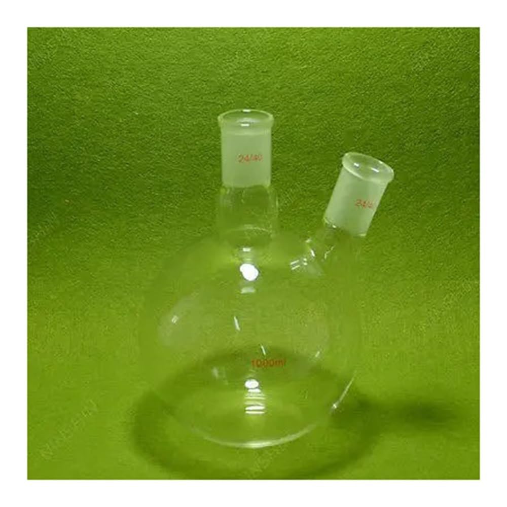 Pallone da laboratorio a fondo piatto da 1000 ml, 2 colli, 24/40, due colli