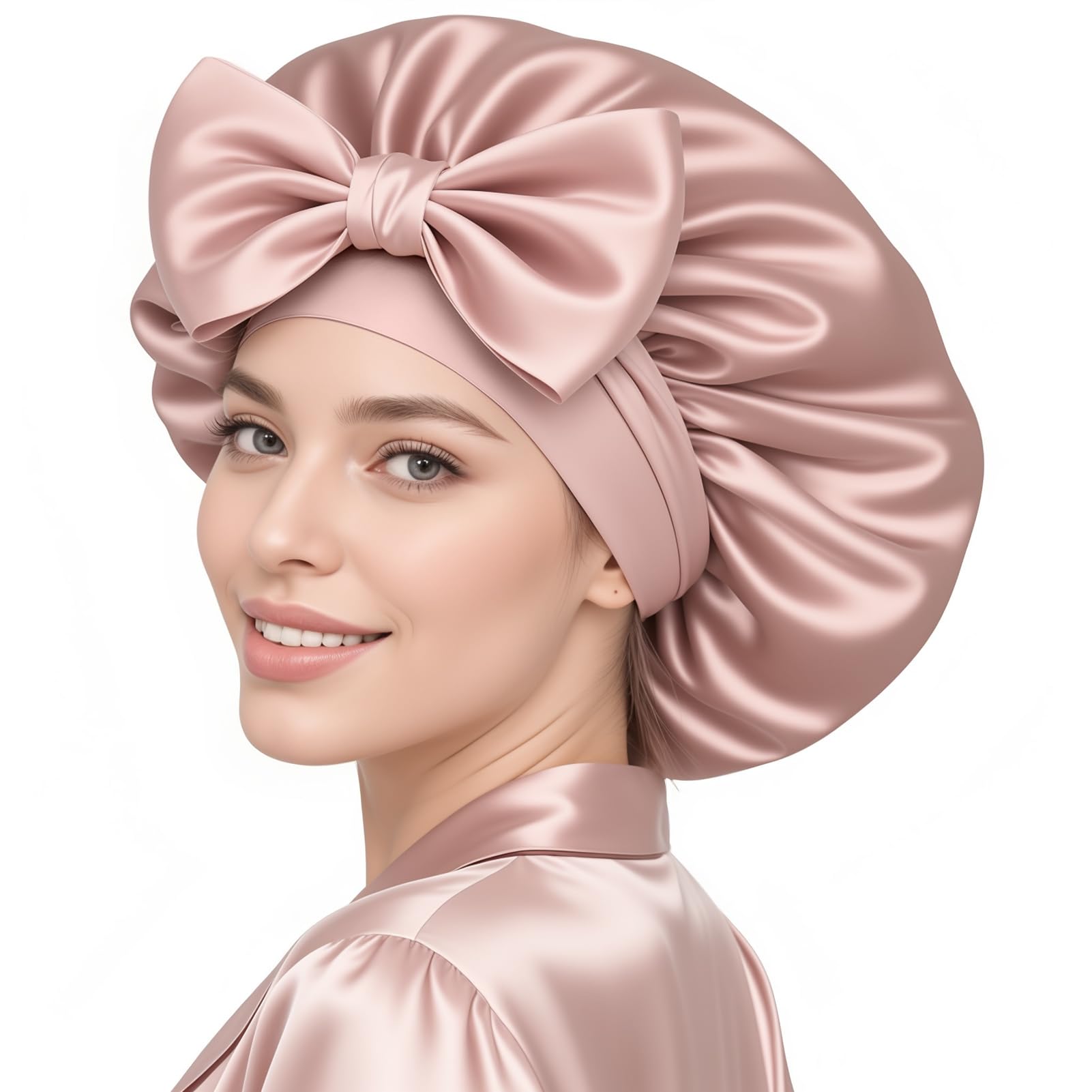 YPGVUO Seidenhaube zum Schlafen, Seide Satin Bonnet (1 Stück)