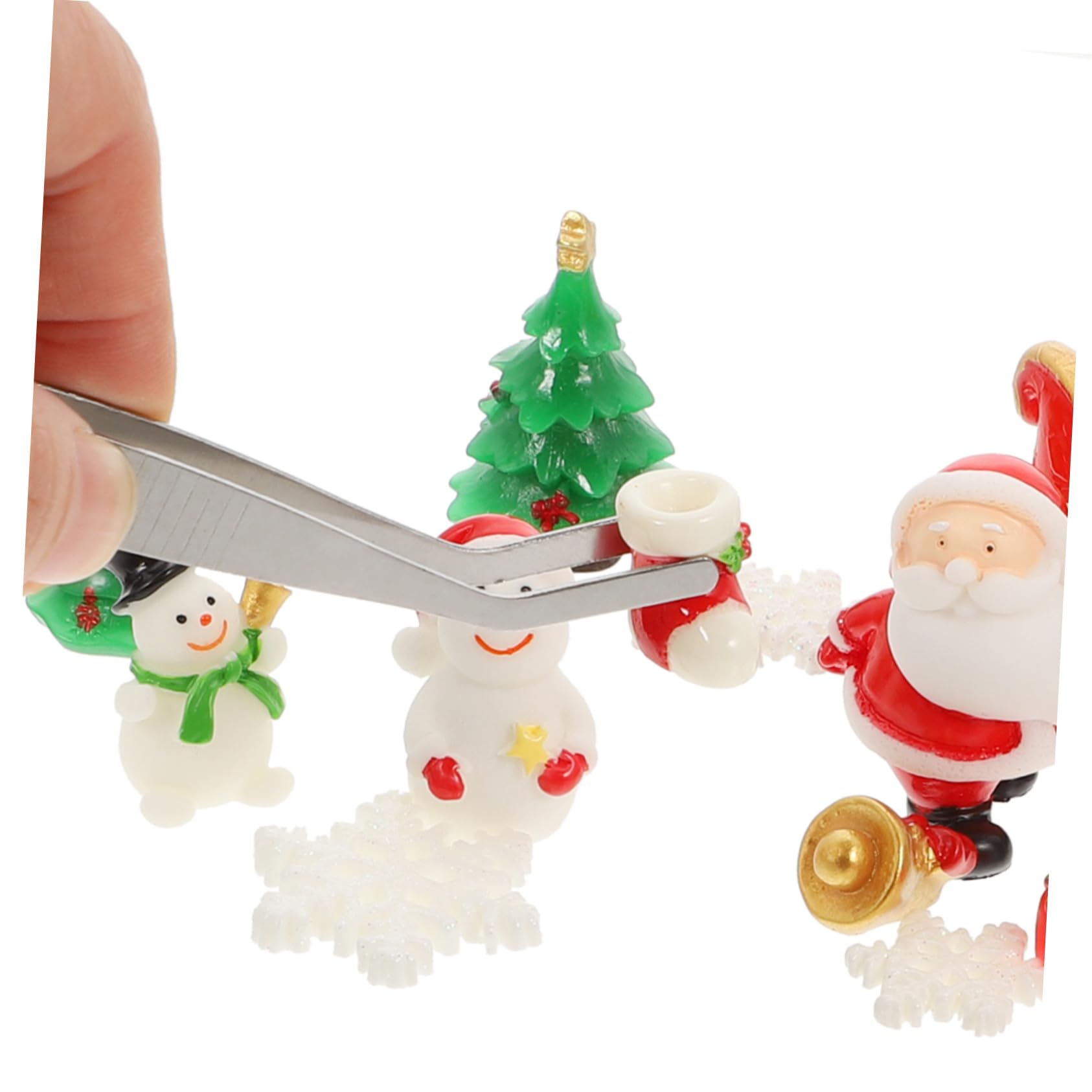 Toyvian 27 Pezzi Mini Ornamenti Natalizi in Resina Cartoon Formato Decorazioni Di Paesaggio Micro Dimensioni Per Artigianato Fai Da Te Ambienti Miniatura e Case Delle Bambole Natalizie
