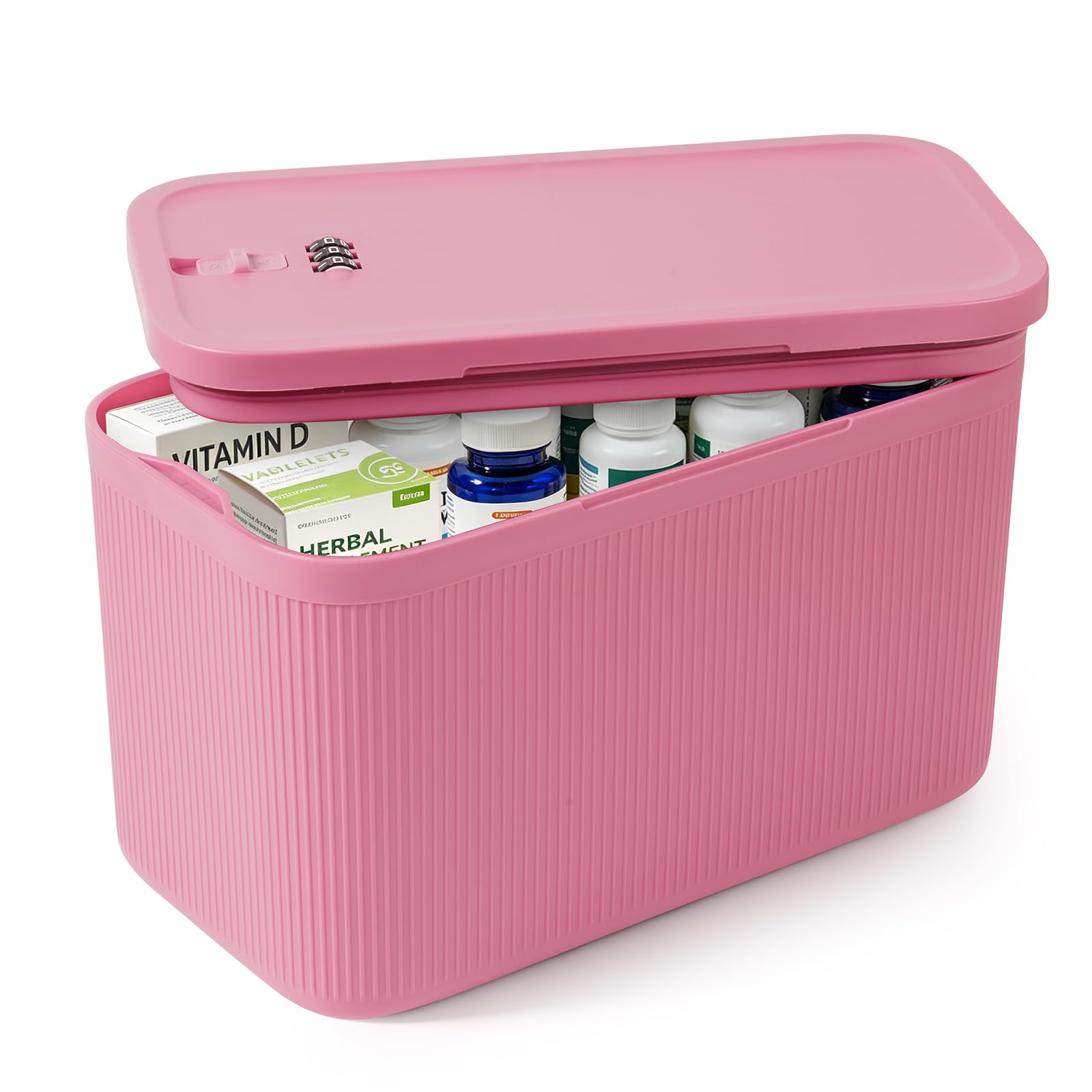 Medication Lock Box with Combination Lock, Keyless Small Box for Fridge Pills Phone Medicine - Home Office Travel Dorm — Amazon image 8