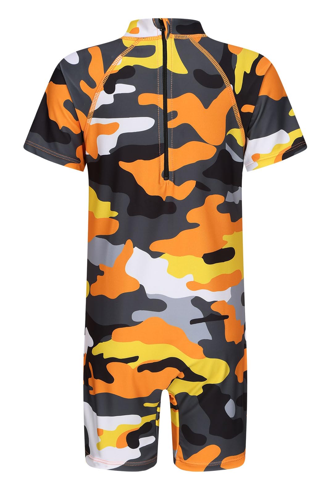 Aisyee Boys Swimming Costume Kids Short Sleeve Swimsuit Boys One Piece Swimwear Child Rash Guard Bathing Suit 3-14 Years