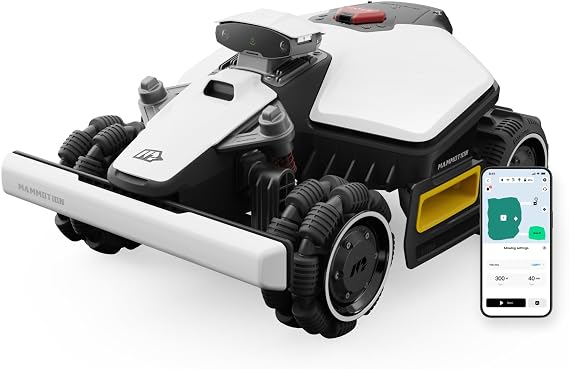 Mammotion LUBA mini AWD 800H Robotic Lawn Mower, for 0.2 Acres, All-Wheel-Drive for 80% Slope, No Wire, No RTK Installation, Free NetRTK+AI Vision Positioning, Cutting Height 2.2-4.0