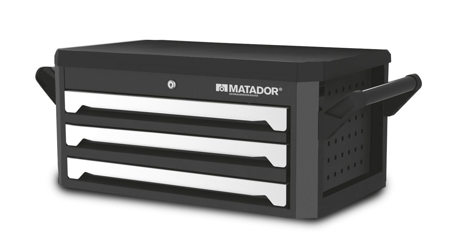 MATADOR coffre à outils RATIO en acier robuste avec grand volume de rangement
