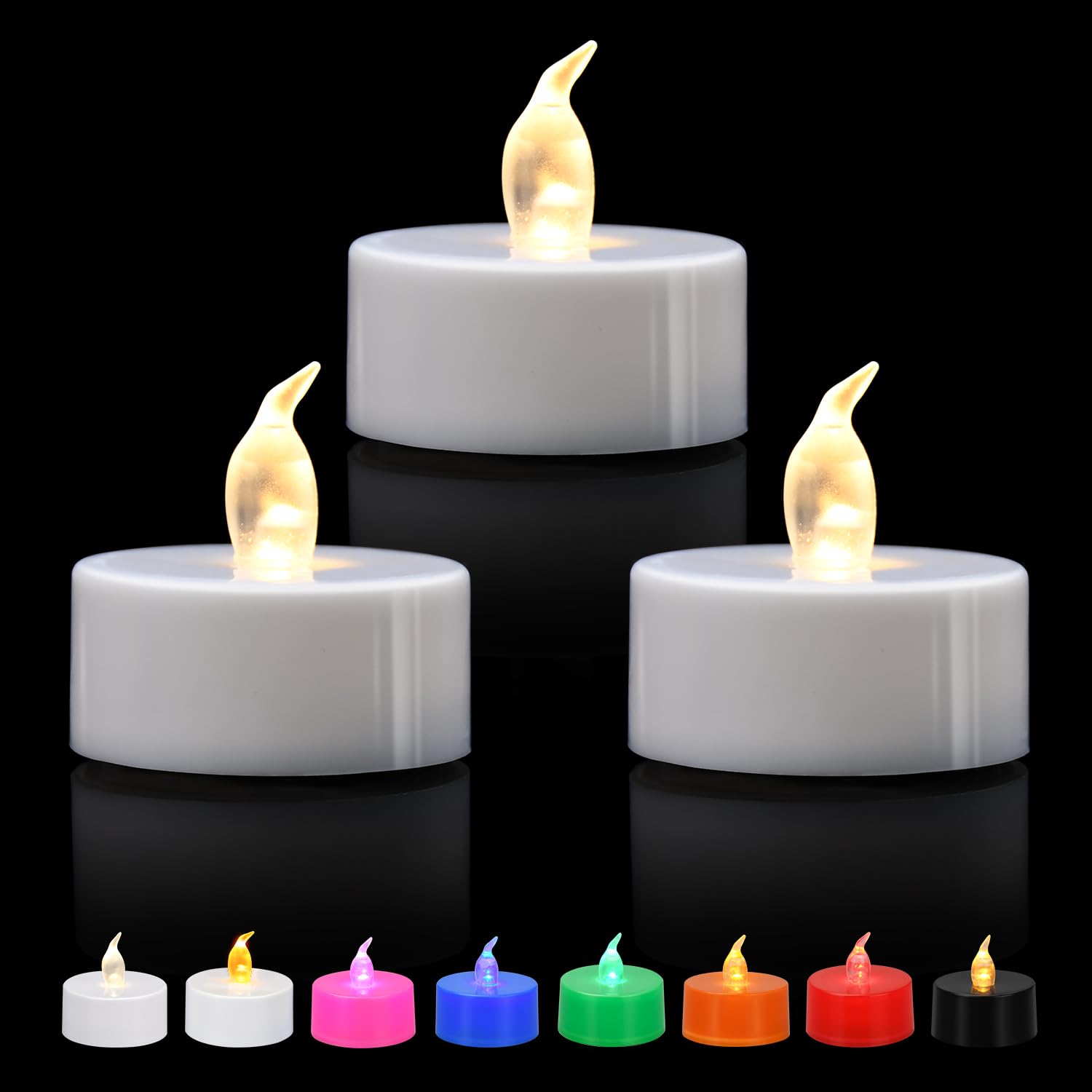 12/24/50/100/200 Pack LED Tea Lights, Warm White Light, for Decoration