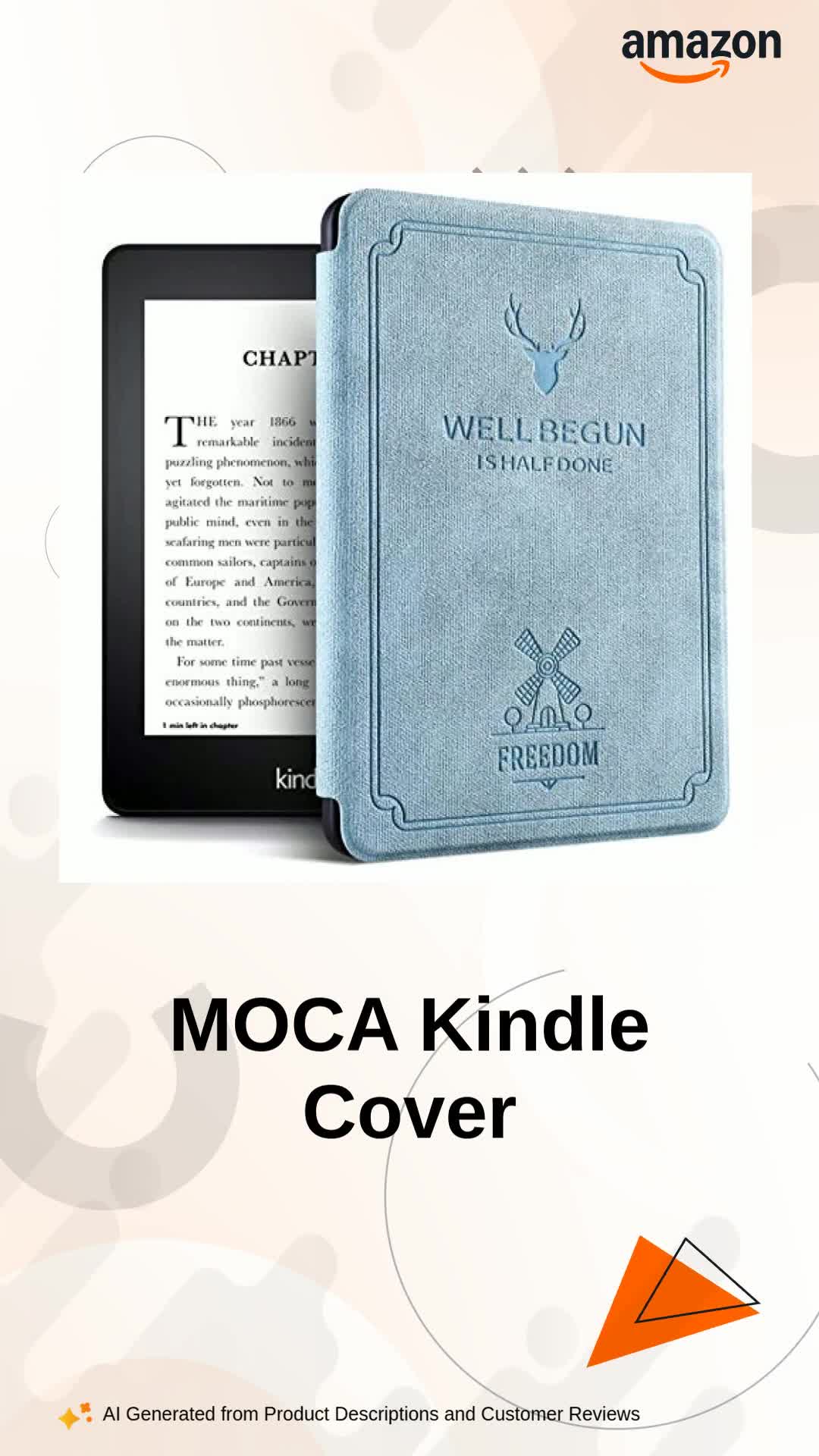 MOCA Compatible Folio flip case Cover for 2018 Kindle Paperwhite