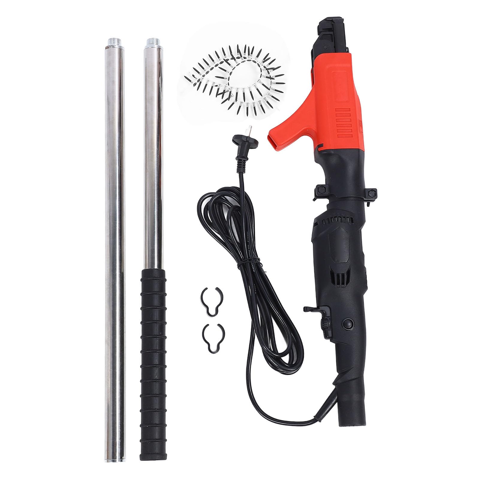 Pistola Atornilladora sin Escobillas para Paneles de Yeso y Madera, Cuello Rotación 360° con Ajuste Rápido para Terrazas Revestimiento Metal, Autoalimentación sin Escobillas para Alta Eficiencia