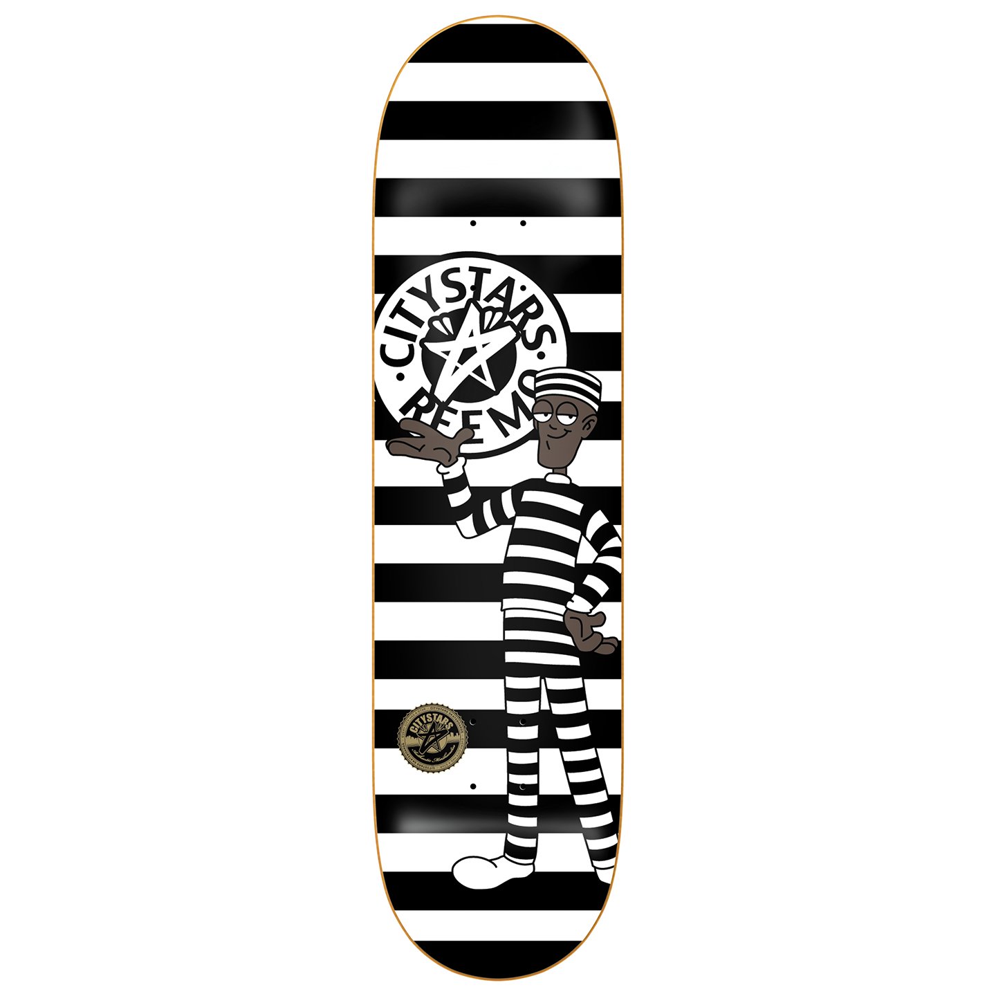 City Stars Reemo? 7.875" x 31.75" Skateboard Deck