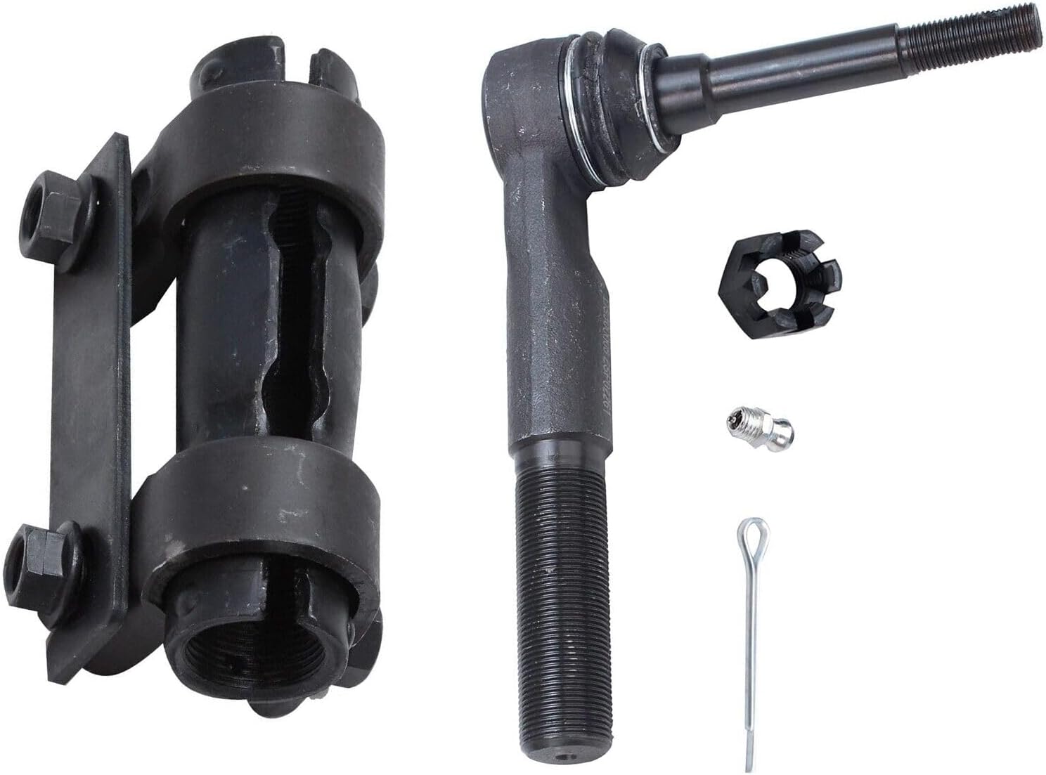 Detroit Axle - 4WD SRW Front Wheel Bearing Hubs Suspension Kit for Ford F-250 Super Duty 2005-2010, 2 Wheel Bearing Hubs 2 Pitman Arm & Adjusting Sleeve 2 Outer Tie Rods 4 Lower & Upper Ball Joints