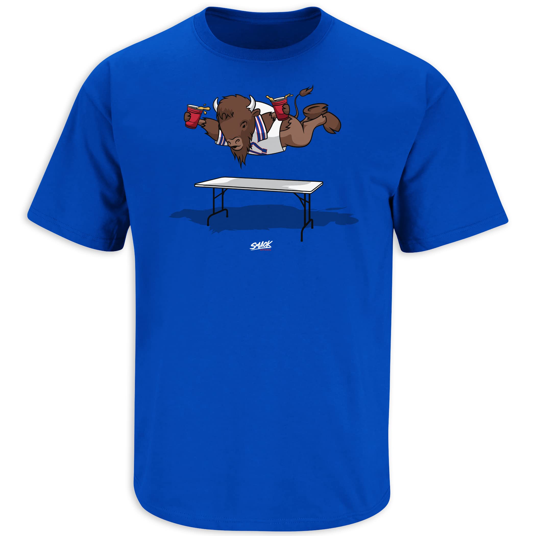 Buffalo Football Fans. Smash Tables Royal T-Shirt (Sm-5X)