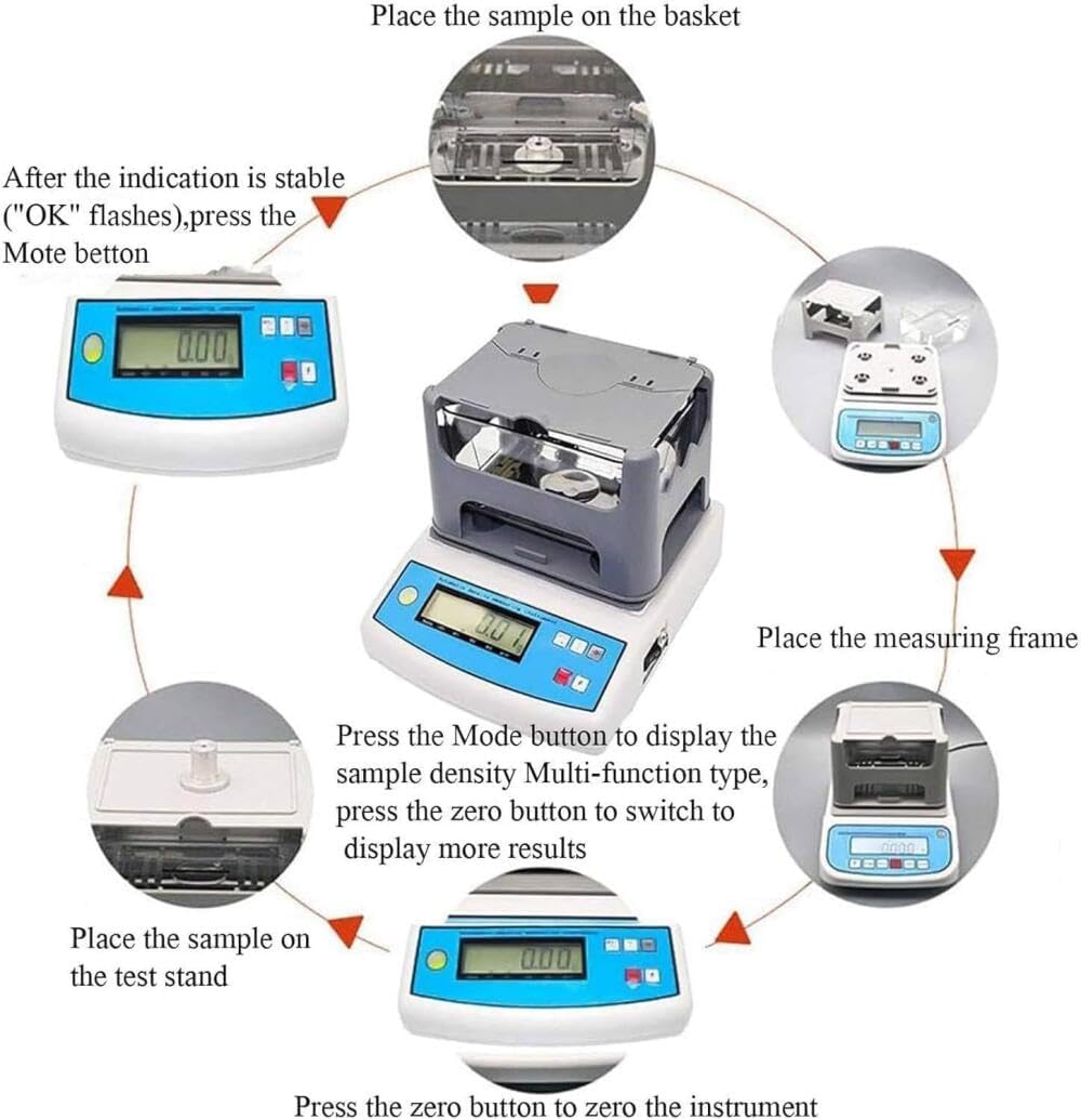 Digital Electronic Gold Purity Tester, Handheld Gold Testing Machine and Analyzer, Karat Meter for Jewelry, Precious Metal Tester, Portable Gold Assay Device