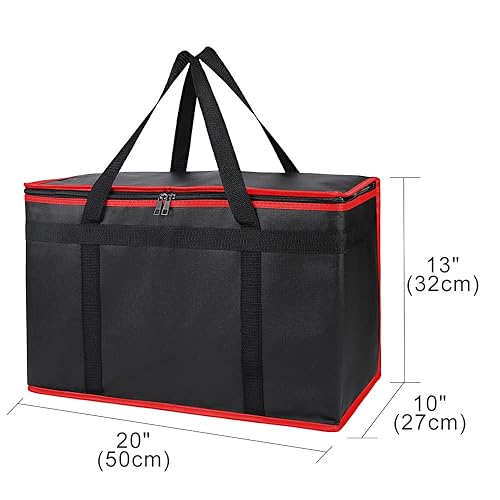 Miniatura 3 de Bodaon Bolsa térmica para entrega de alimentos, XXL bolsas de compras reutilizables para comestibles, bolsa enfriadora de picnic con cremallera