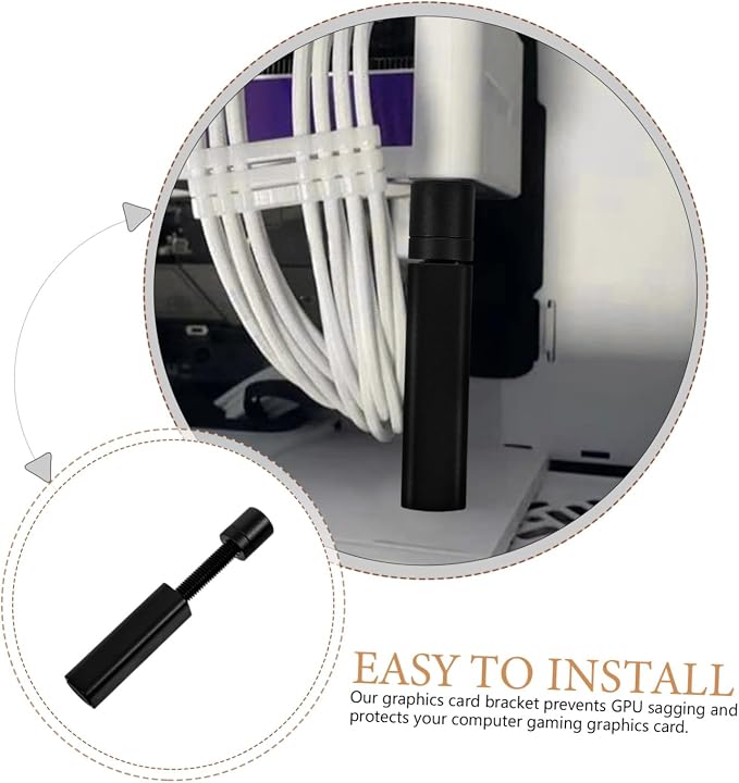 Soporte para GPU Zerodeko con base magnética para tarjetas gráficas miniatura 3