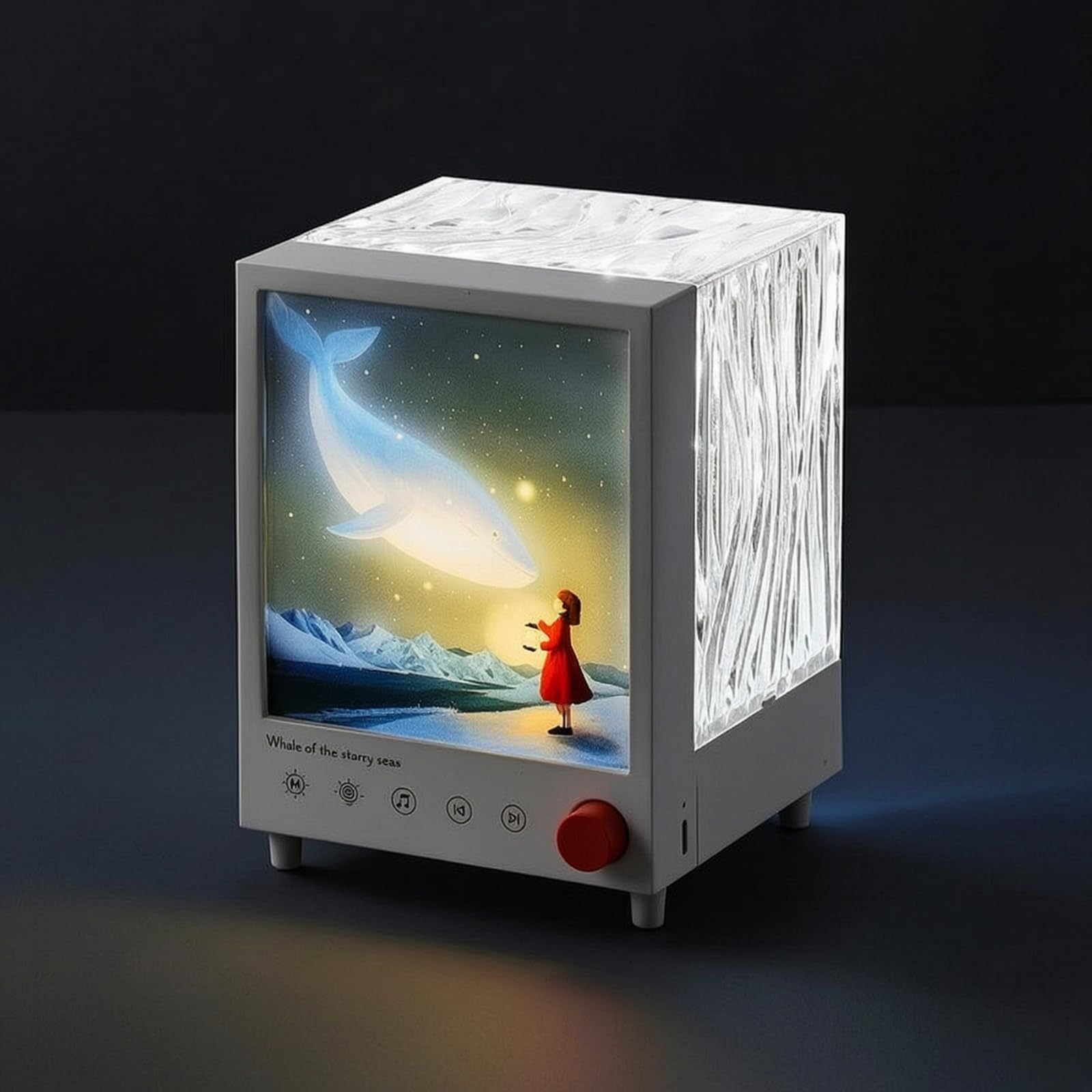 Projecteur avec Haut-Parleur Bluetooth Bruit Apaisant Projecteur D'ambiance Apaisant Lampe Chevet pour Enfants, Chambre à Coucher, Relaxation, Bureau