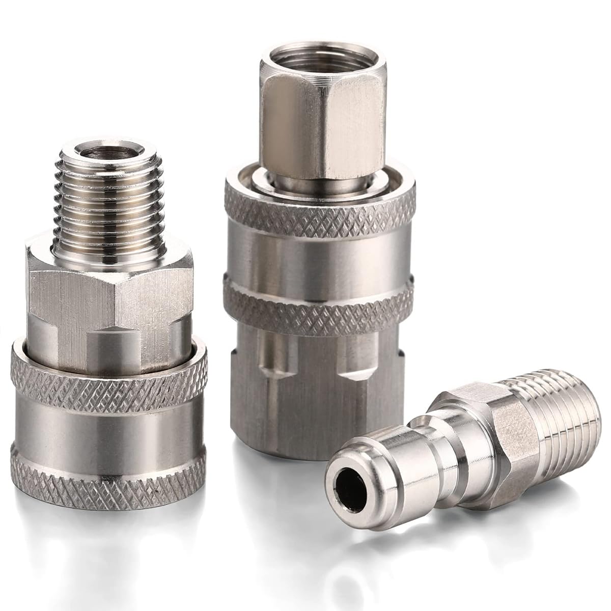 Amazon | 高圧洗浄機カプラー 1/4インチ オス メス 304 ステンレス鋼 1