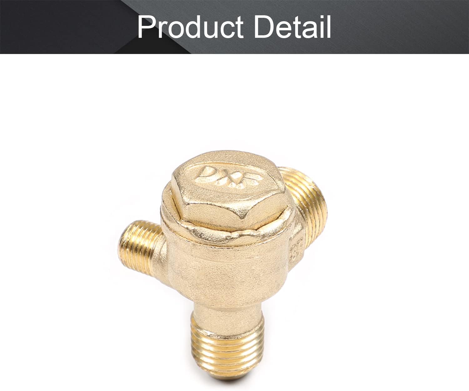 Othmro 1Pcs 2 Way Brass Air Compressor Check Valve 0.63x0.55inch Male Threaded Pneumatic Accessory Air Compressor Valve Male Threaded Non-Return Check Valve Spare Parts Tube Connector Tool - - 