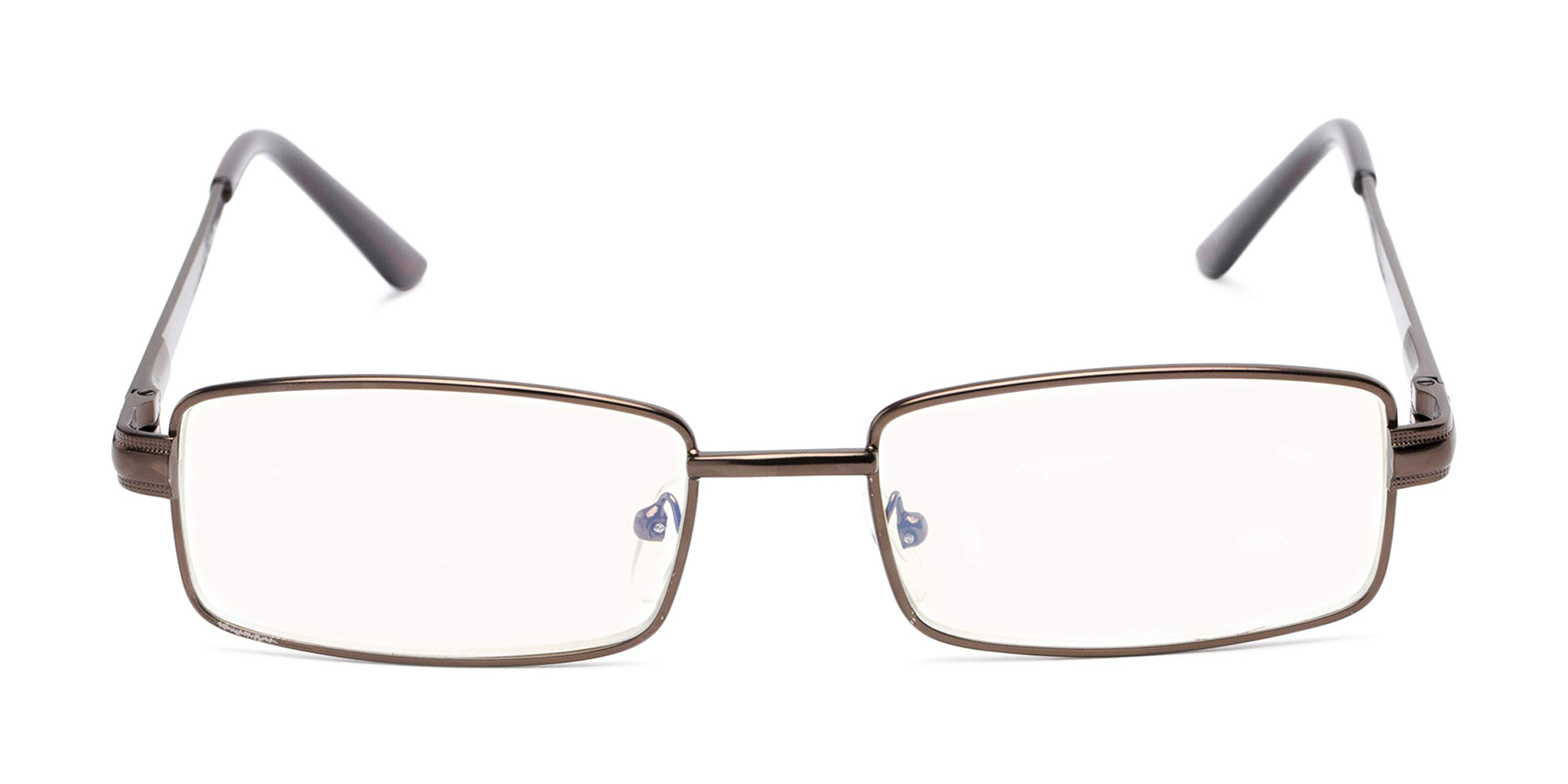 Readers Rectangle Reading Glasses in Bronze by Readers.com | The Dash Blue Light 2.25