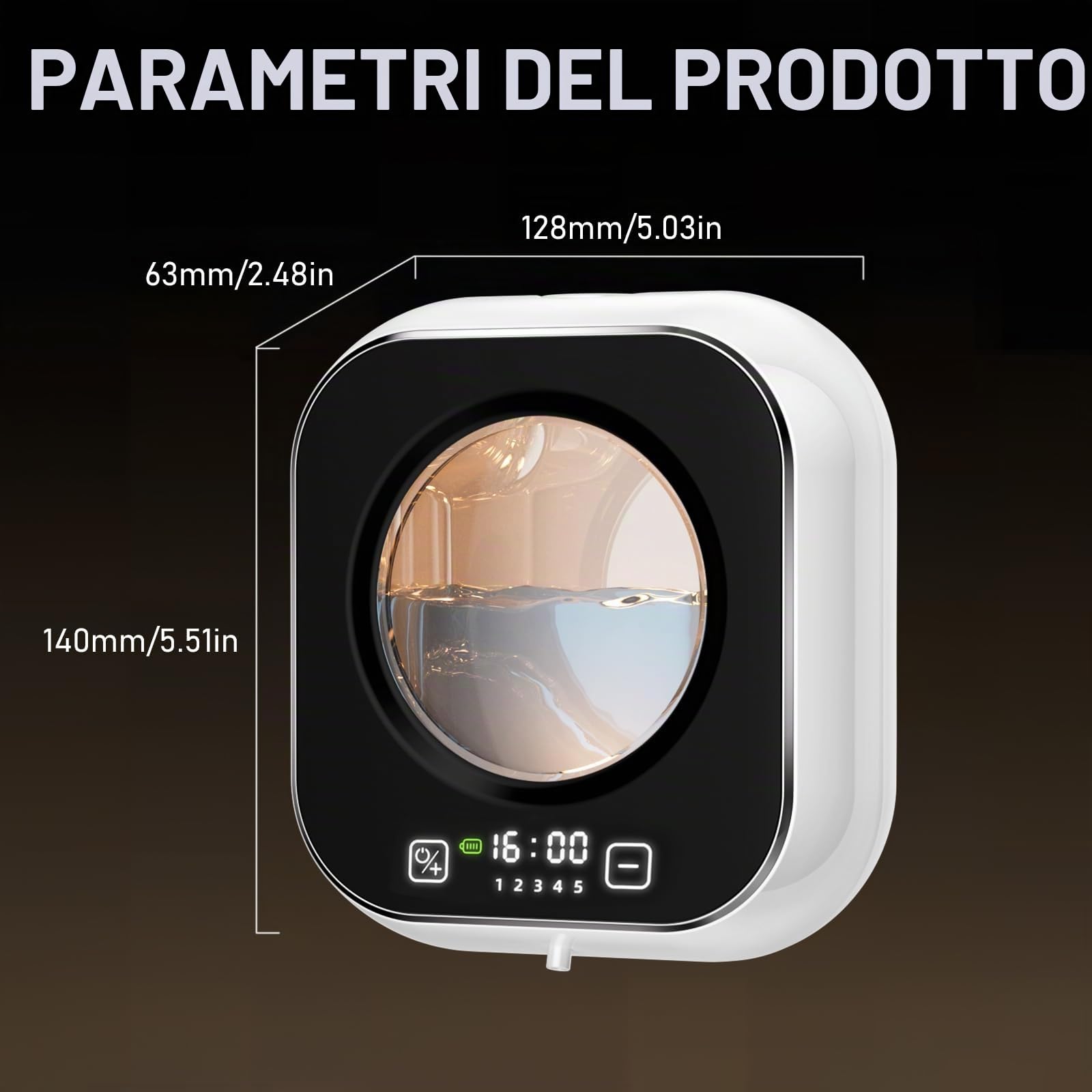 Dispenser Sapone Bagno a Muro, 320 ML Dispenser Sapone Automatico Schiuma Con Sensore Infrarossi, Ricarica USB Regolabile Livello 5, per Bagno, Cucina e Ufficio bianco (Bianco)