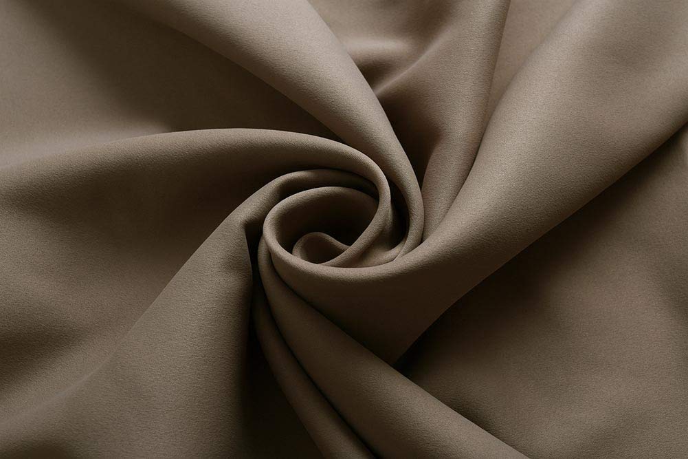 Boyouth Izolowane termicznie zasłony zaciemniające do salonu (ciemny khaki, 132 x 213 cm) 2 panele