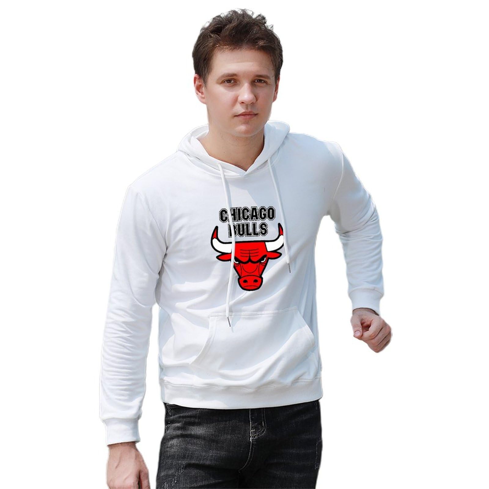 Amazon.co.jp: パーカー フード付き Chicago-Bulls 長袖 メンズ ボア 