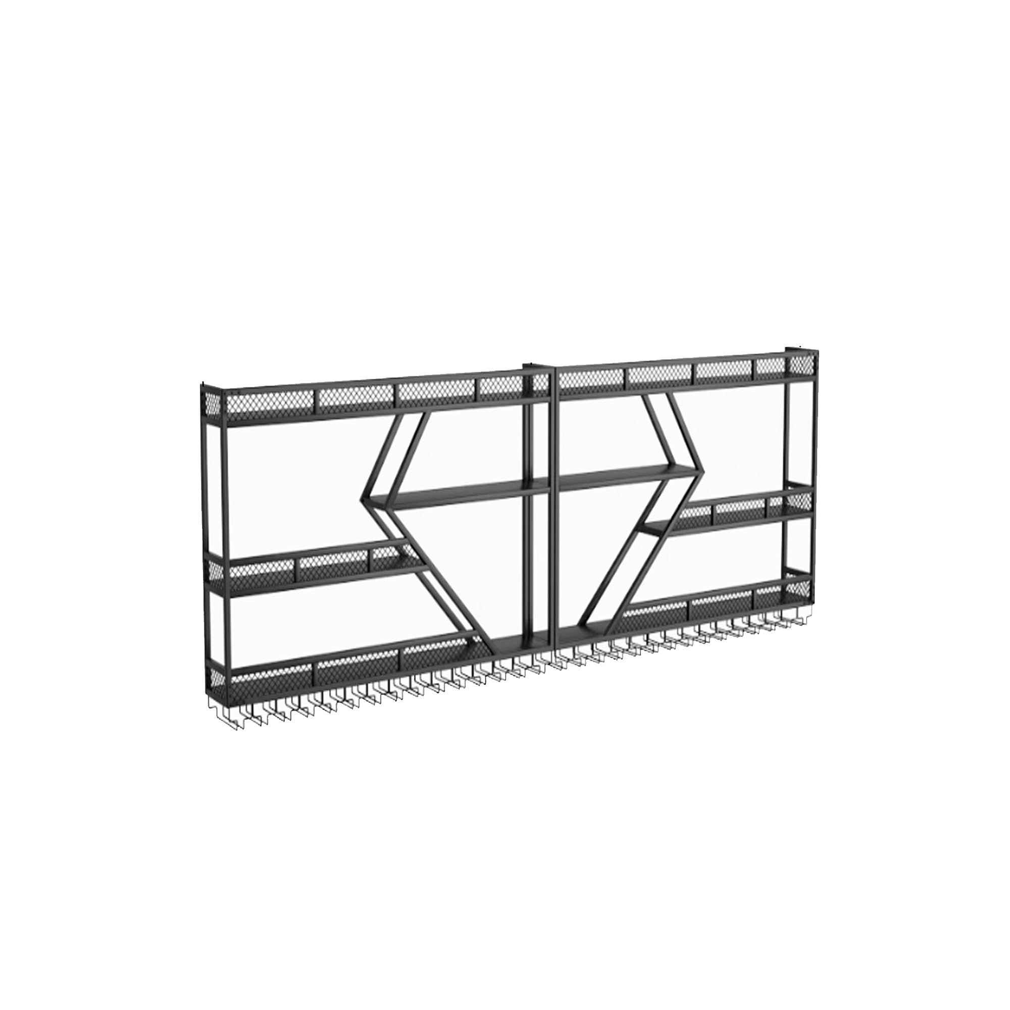 Porte Range Bouteille Mural avec Lumières Etagere Murale Cuisine Casier à Bouteilles Rangement Bouteille Meuble Bar avec Porte Verres Suspendu Meuble Mural Cuisine pour Comptoir de Bar Salon Cuisine(B