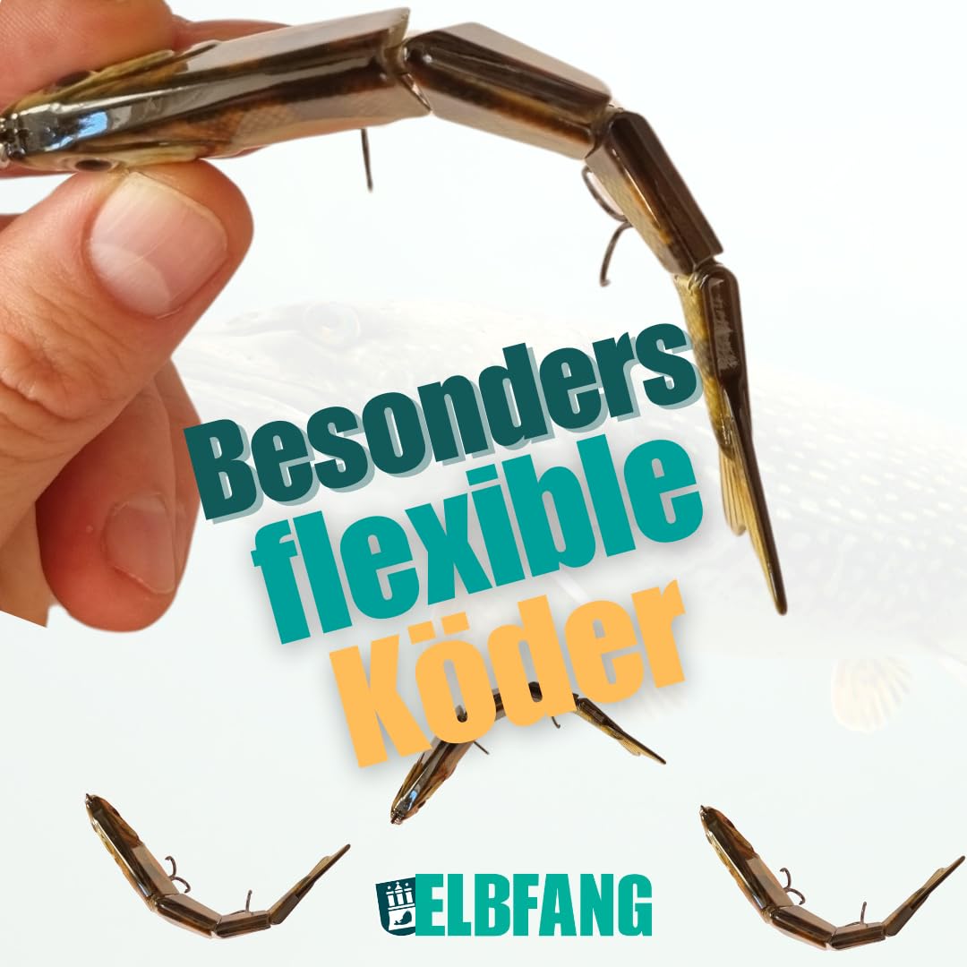 Wobbler - Juego de 5 cebos artificiales con caja de cebo | peces depredadores Angel Jerbait para pesca de lucio
