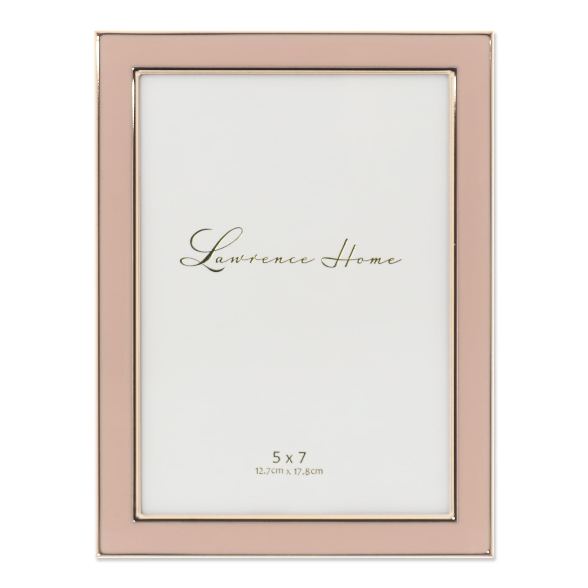 Polished Enamel Picture Frame, 5x7, Pink