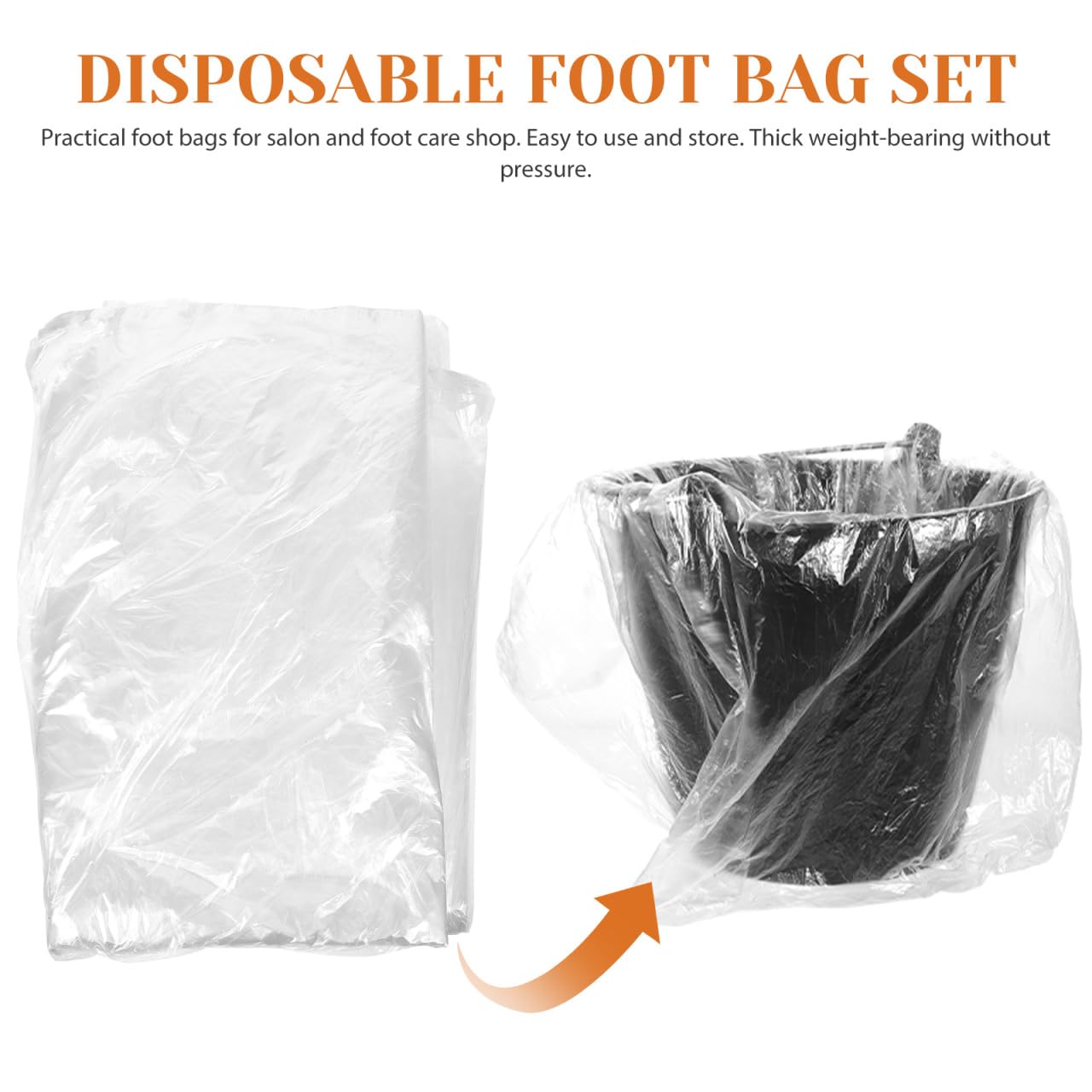SOIMISS 80 Bolsas Desechables Para Baños De Pies Revestimientos Plásticos Para Pedicura 25.59x21.65 Pulgadas