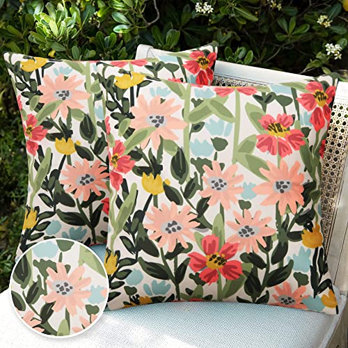 Pyonic-Outdoor-Pillows-Waterproof-Cover-Pack-of-2-Floral-Waterproof-Throw-Pillow-Covers-18X18-inch-Outdoor-Pillows-for-Patio-Furniture-Garden-Square-Outdoor-Waterproof-Throw-Pillows Pyonic Outdoor Pillows Waterproof Cover Pack of 2 Floral Waterproof Throw Pillow Covers 18X18 inch Outdoor Pillows for Patio Furniture Garden Square Outdoor Waterproof Throw Pillows