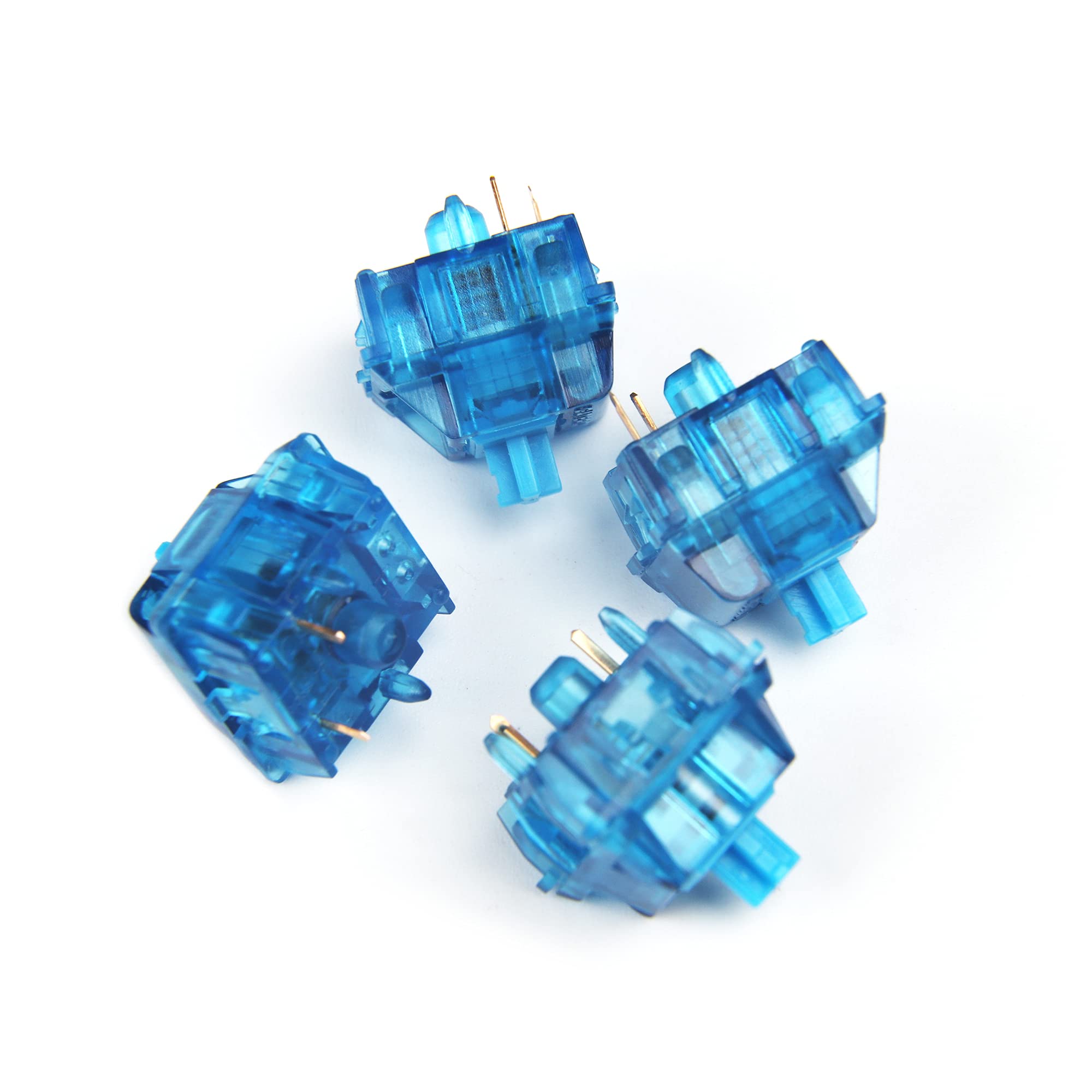 Gateron Ink v2 interruptores de 5 pines transparente carcasa ahumada azul amarillo rojo negro silencioso teclado mecánico personalizado interruptor (70 unidades, tinta azul)