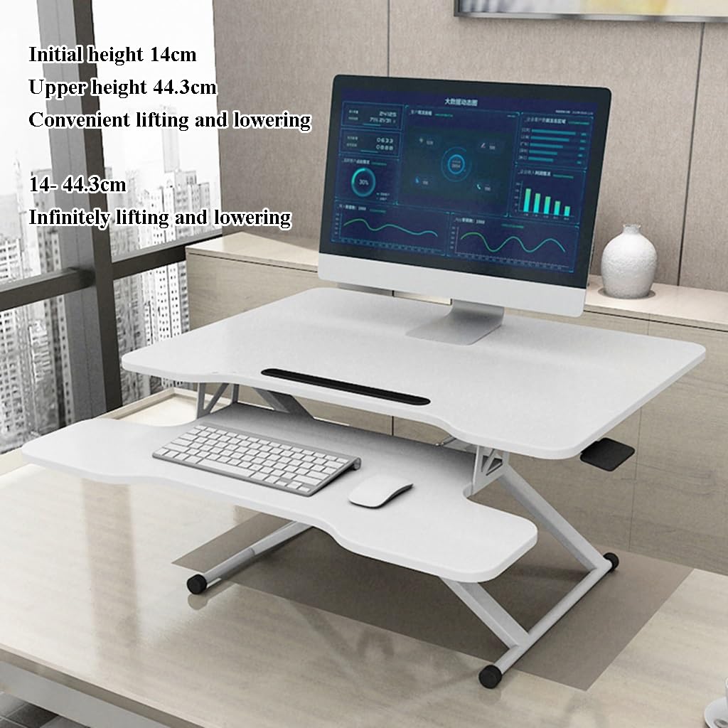 Convertisseur de bureau debout réglable en hauteur – Station de travail ergonomique avec clavier amovible