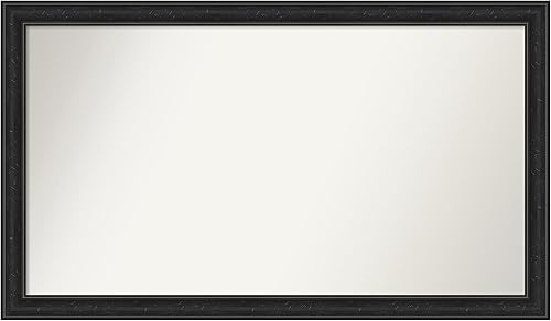 Amanti Art Espejo personalizado, espejo de baño estrecho negro naufragio, espejo de pared o espejo de tocador de baño sobre el fregadero (28 x 48