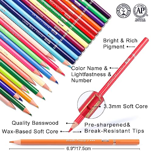 HIFORNY 80 Coloured Pencils Set for Adults Colouring - Image 3