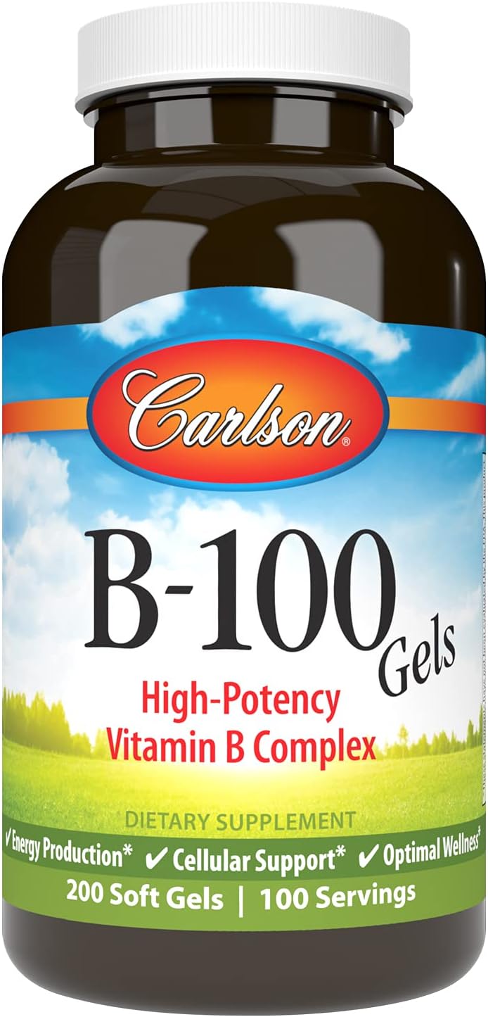 Carlson B100 Gels, HighPotency Vitamin B Complex