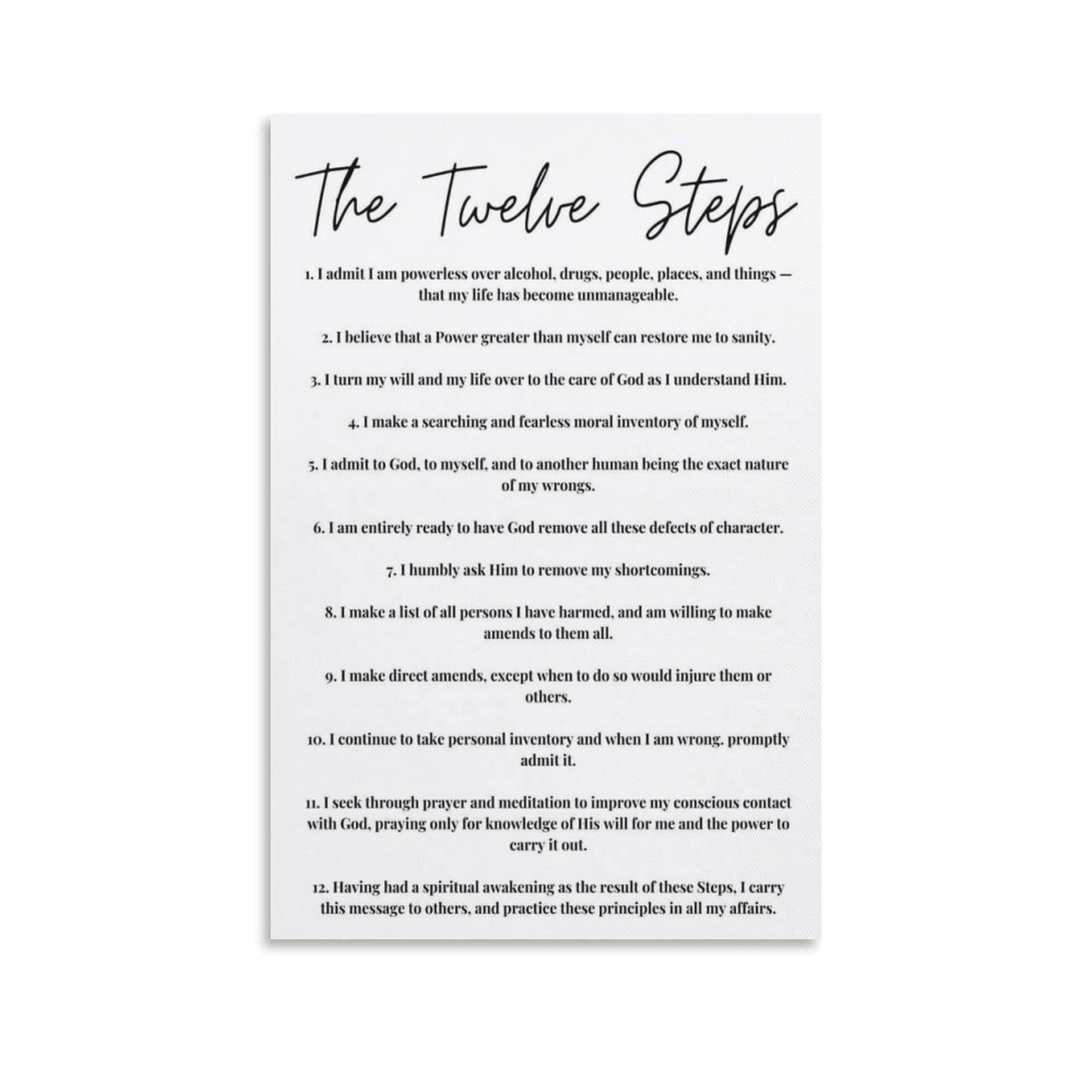 LLBOGRGGN Inspirational Wellness Poster Affirmations Wall-Art for Home Office Yoga Studio Room(Unframed,08x12inch(20x30cm))