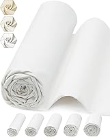 Vista 14 de FIVEIZERO The Yard - Tela de muselina 100 % algodón, 63 pulgadas x 1 yarda, tela calicó beige de peso medio para costura, acolchado, bordado