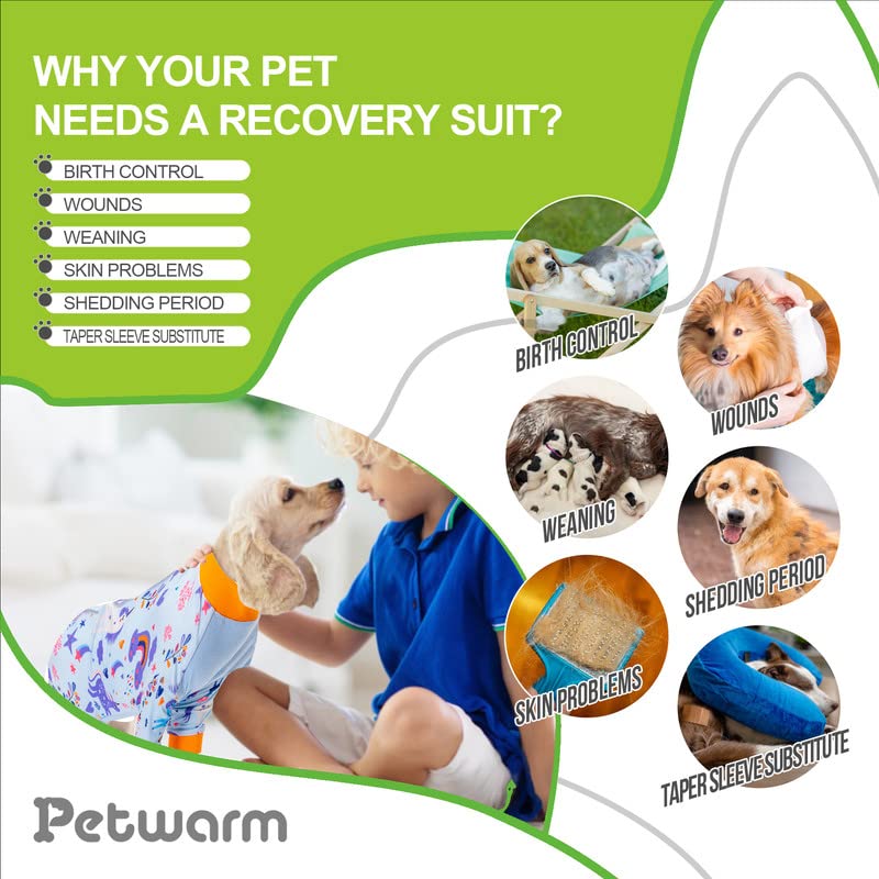 PetWarm Recovery Suit for Dogs After Surgery Onesie for Male Female Dogs Post-Spay Neuter, Weaning - Image 4