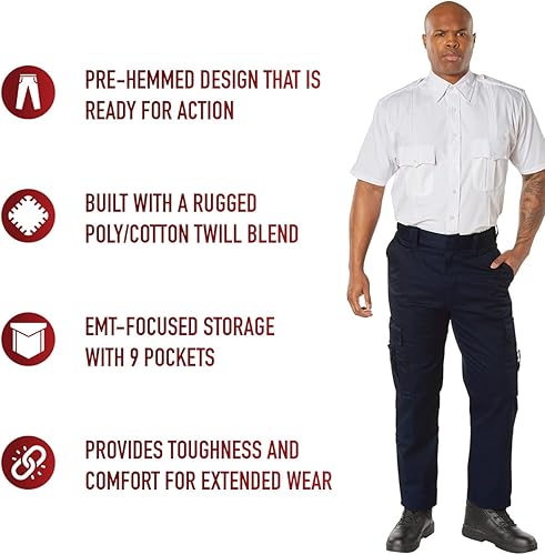 Miniatura 6 de Rothco EMT Pants Comfortable First Responder Uniform Performance Utility Cargos