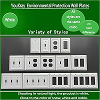 Vista 5 de Placas de pared, cubiertas de toma de corriente dúplex, placas de interruptor de luz de palanca, cubierta de interruptor de luz para decoración