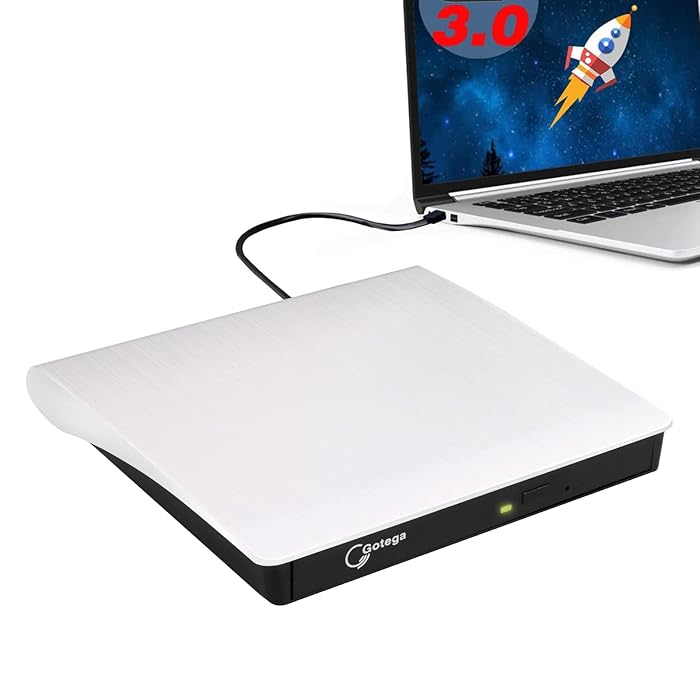 Buy Gotega External CD DVD Drive,Usb 3.0 Portable Slim CD DVD +/Rw ROM