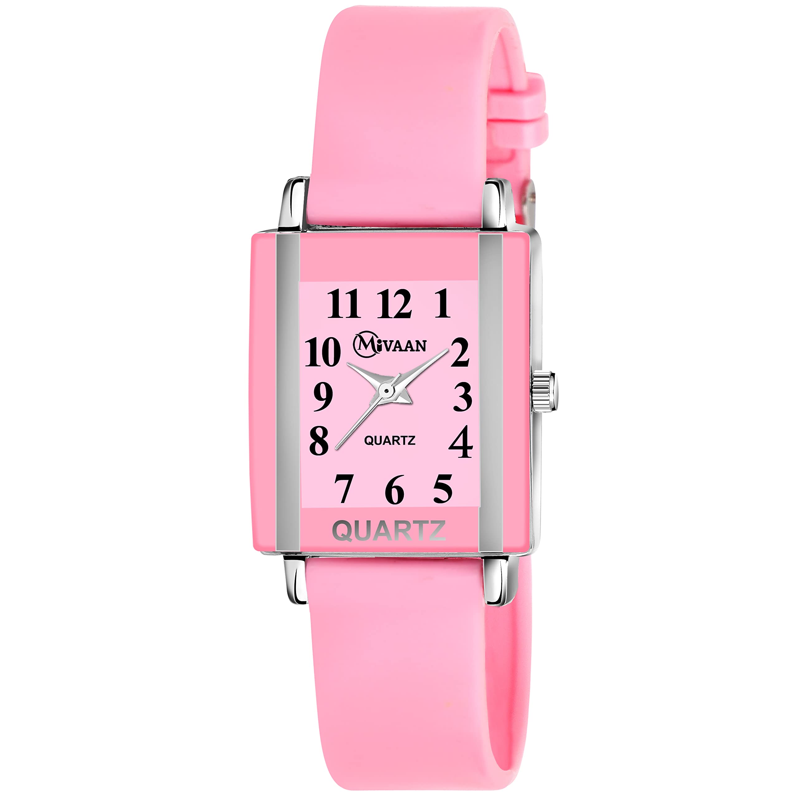 MIVAAN Analogue Square Dial Silicon Strap for Girls M-248-SL (Pink) (B0BYDRQRM5) Amazon Price History, Amazon Price Tracker