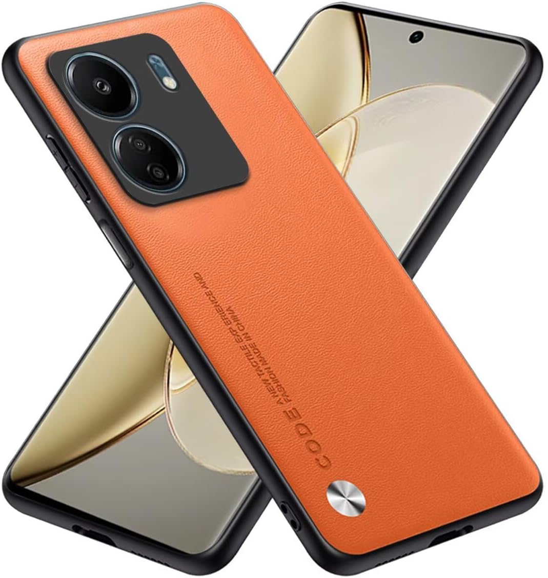 Handyhülle Silikon Stoßfest Orange für Redmi 13C Poco C65 6,71 Zoll