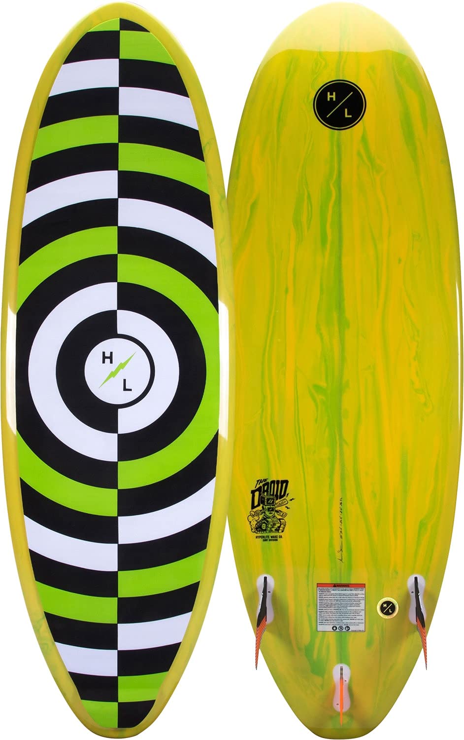 HyperliteDroid Wakesurfer Yellow/Black 5ft 3in