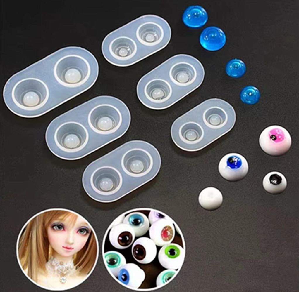 Amazon Co Jp U Sunshine レジン型 シリコンモールド Diy ドールアイ用 人形の目 眼球 6サイズセット モールド型 ホビー