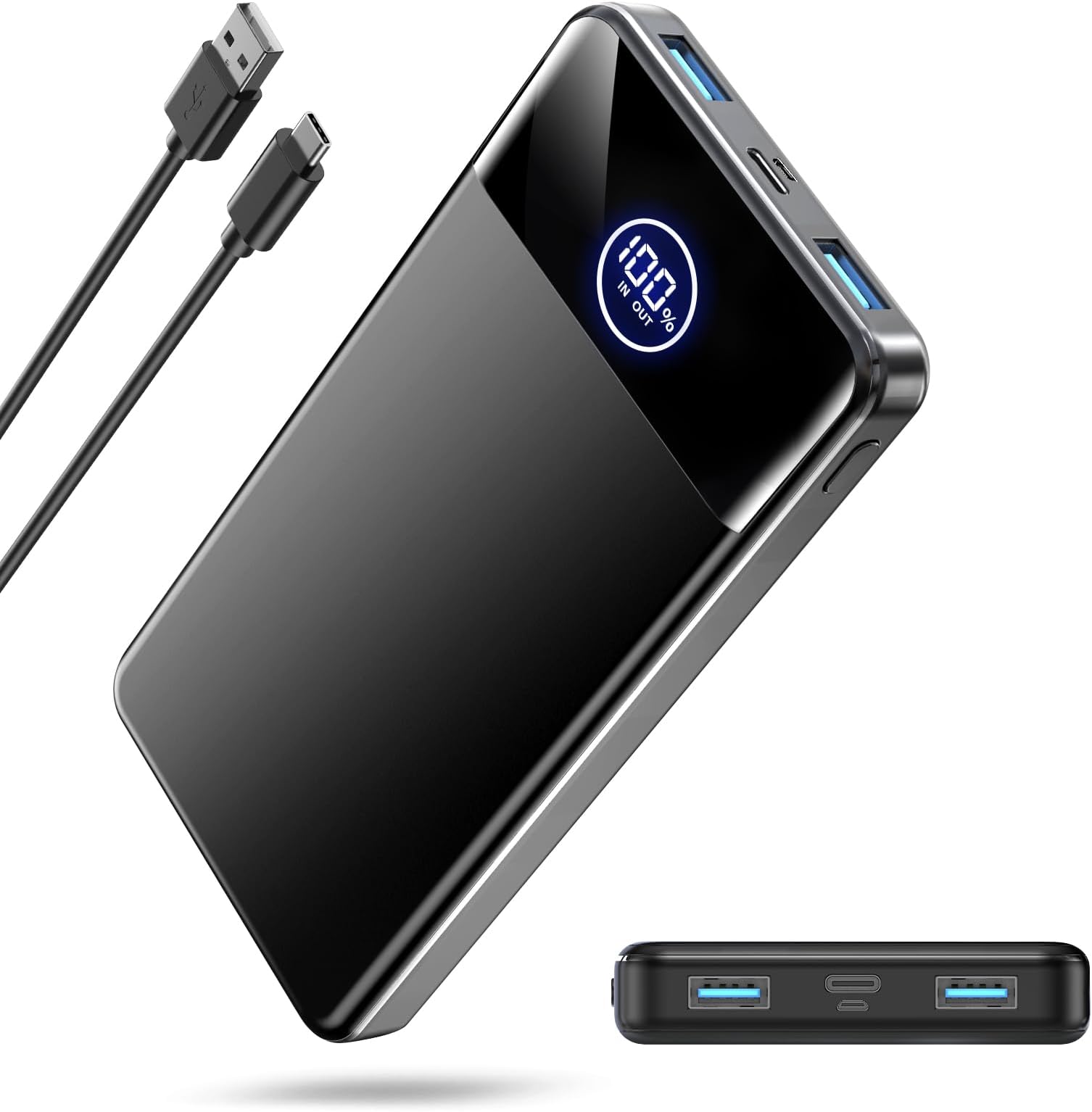 Power Bank Fast Charging 26800mAh, Portable Charger PD22.5W, PD3.0 QC4.0 USB-C/USB-A Output, Phone Battery Pack for iPhone 16 15 14 13 Plus Pro Max Mini, Glaxy