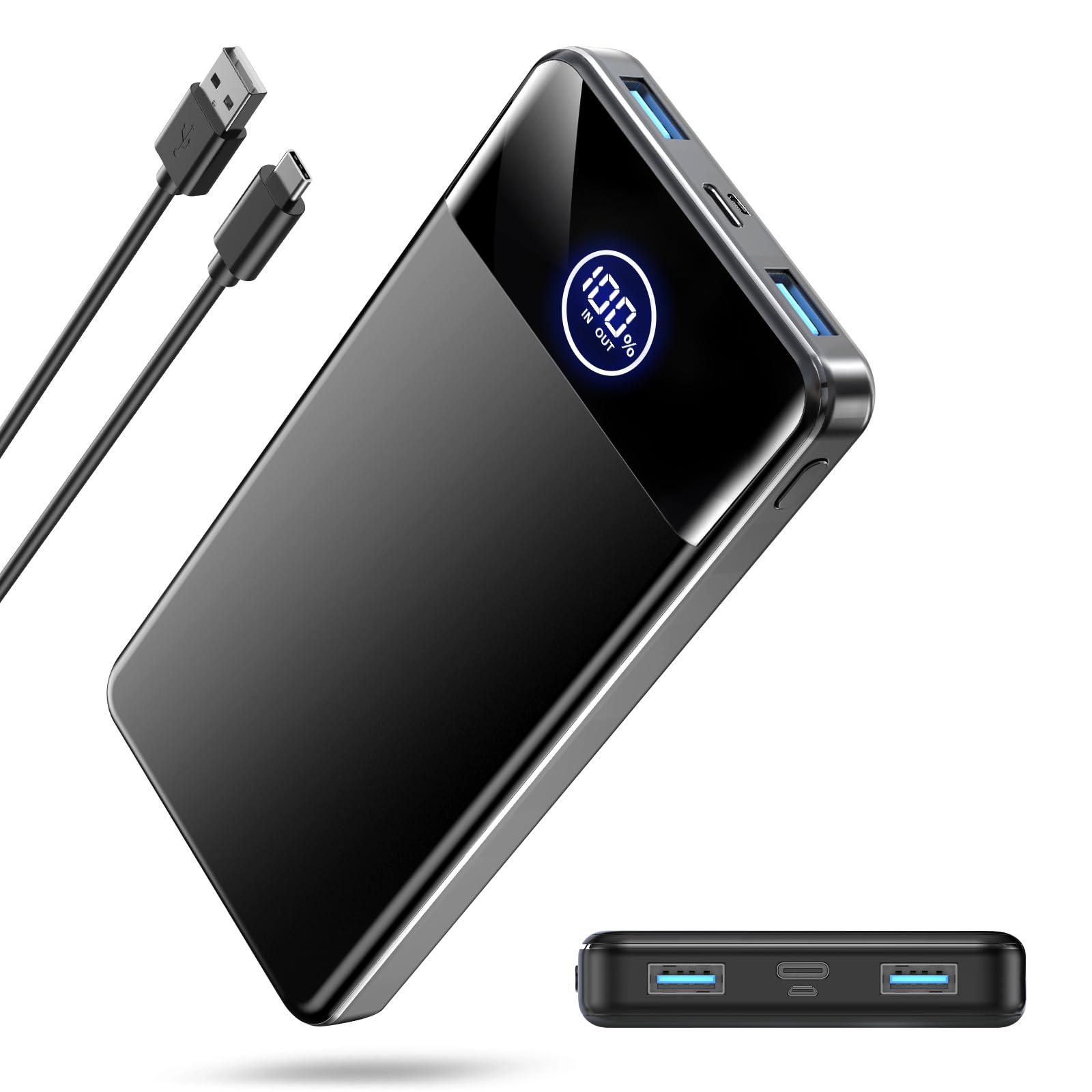 Power Bank Fast Charging 26800mAh, Portable Charger PD22.5W, PD3.0 QC4.0 USB-C/USB-A Output, Phone Battery Pack for iPhone 16 15 14 13 Plus Pro Max Mini, Glaxy