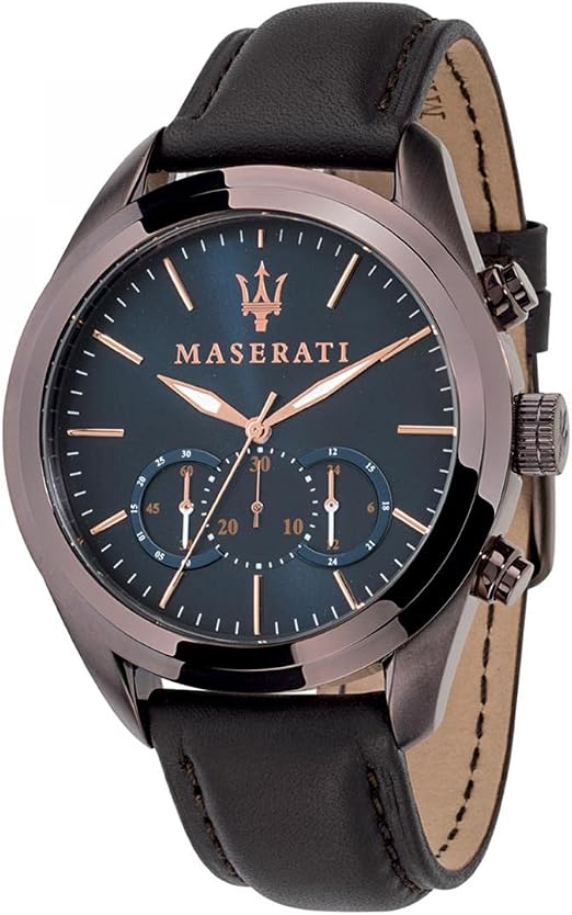 Orologio da uomo, Collezione Traguardo, movimento al quarzo, cronografo, in  acciaio e cuoio - R8871612008 : Amazon.it: Orologi