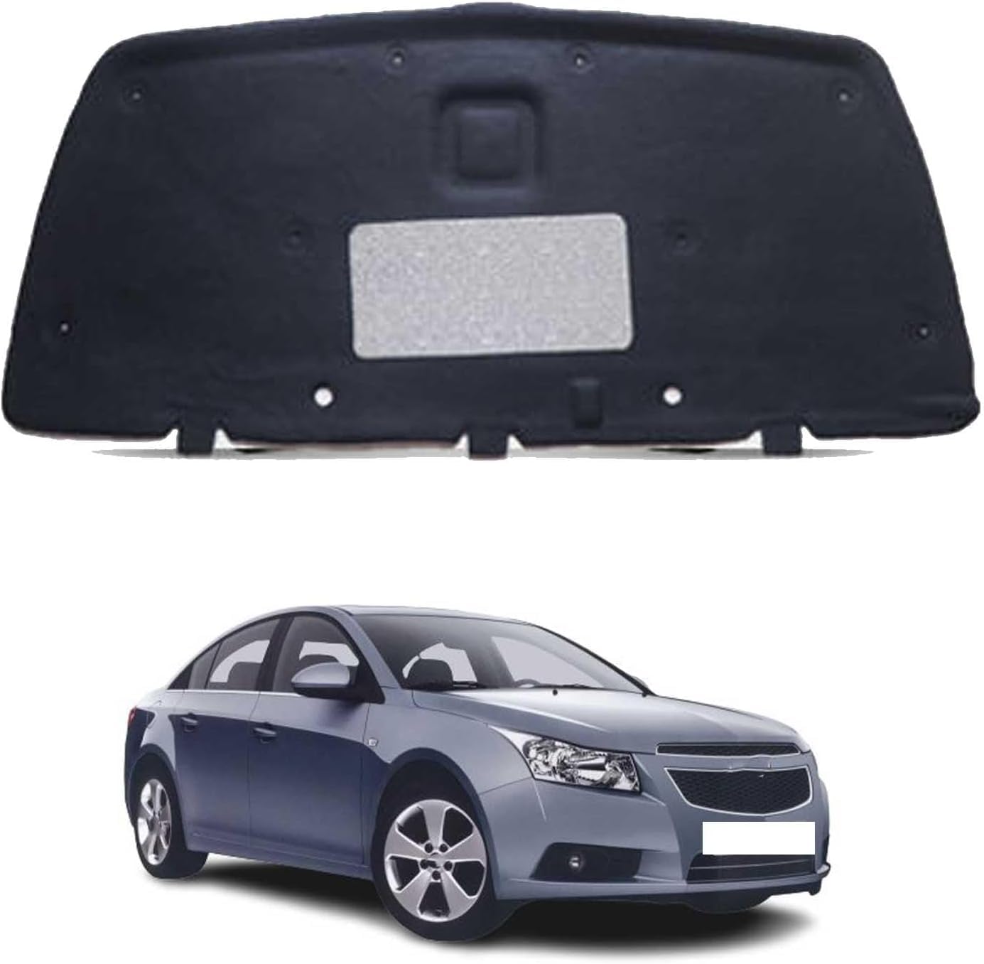 Liufangfc Normal Bonnet Insulation Mat 10Mm For Cruze 2009-2014 – Fireproof Engine Sound Deadening & Heat Shield Acoustic Liner With Clips