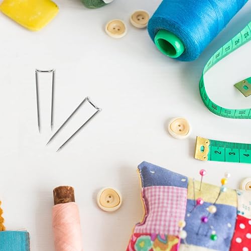 Miniatura 4 de MILISTEN 50 pines en U para coser y coser, de acero inoxidable, para manualidades, manualidades, 50 unidades