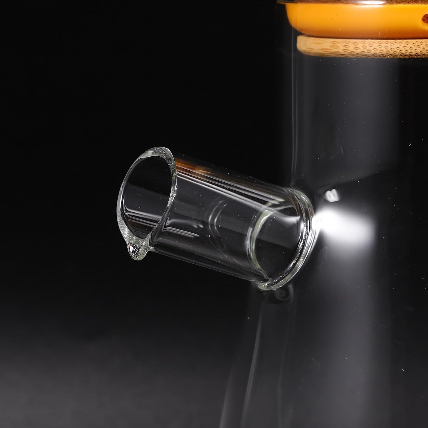 Glass Oil Dispenser Bottle 1000ml with Lid Glass Vinegar Container Kitchen Oil Pot for Home Cooking