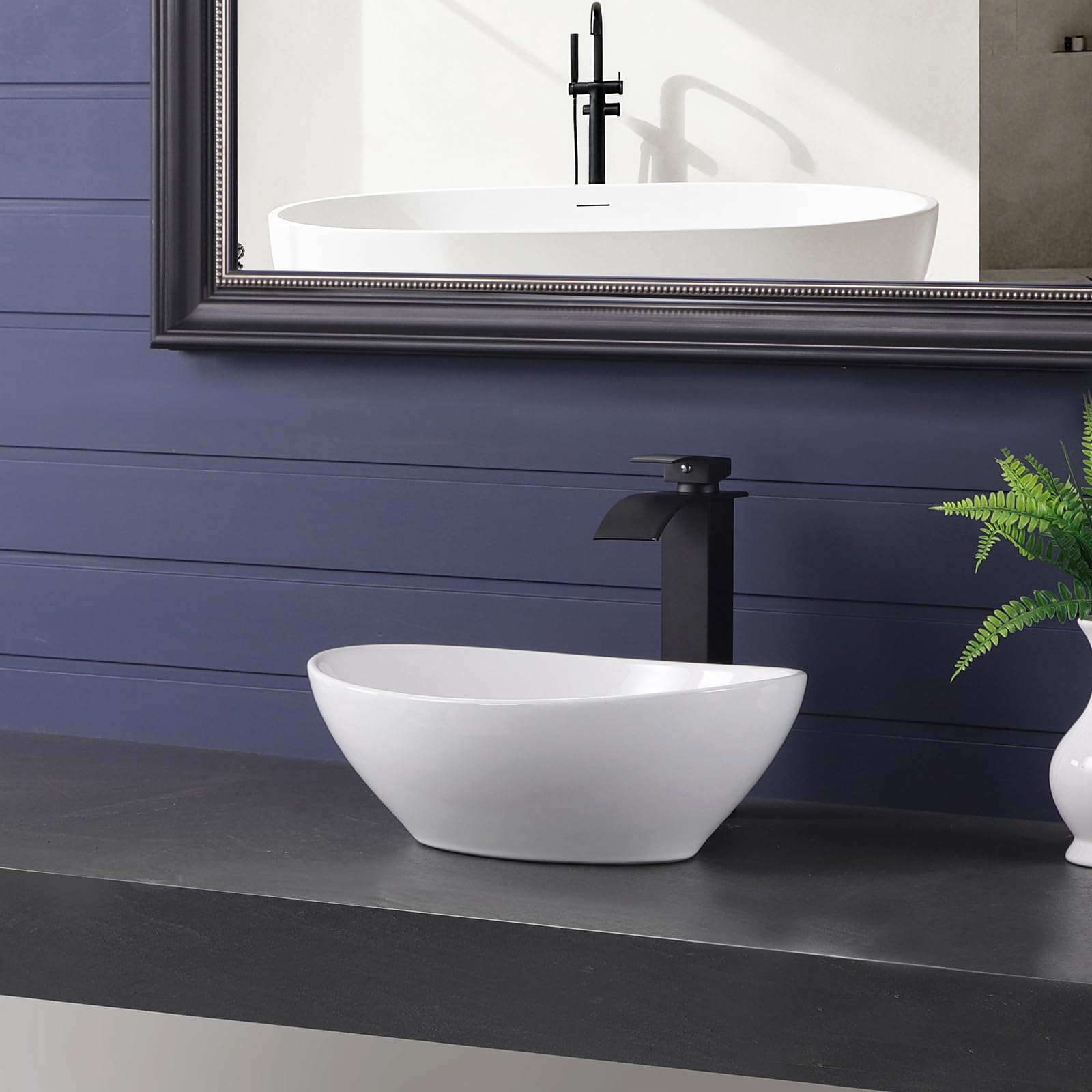 Zlewozmywak 40 cm x 33 cm owalny zlew łazienkowy nowoczesny biały porcelanowy ceramiczny nad blatem wpuszczana umywalka do łazienki umywalka artystyczna
